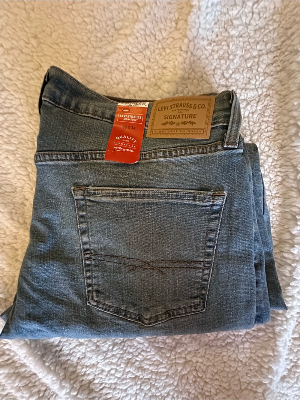 Men’s Levi Strauss Signature Jeans 36 X 34 Relaxed Fit